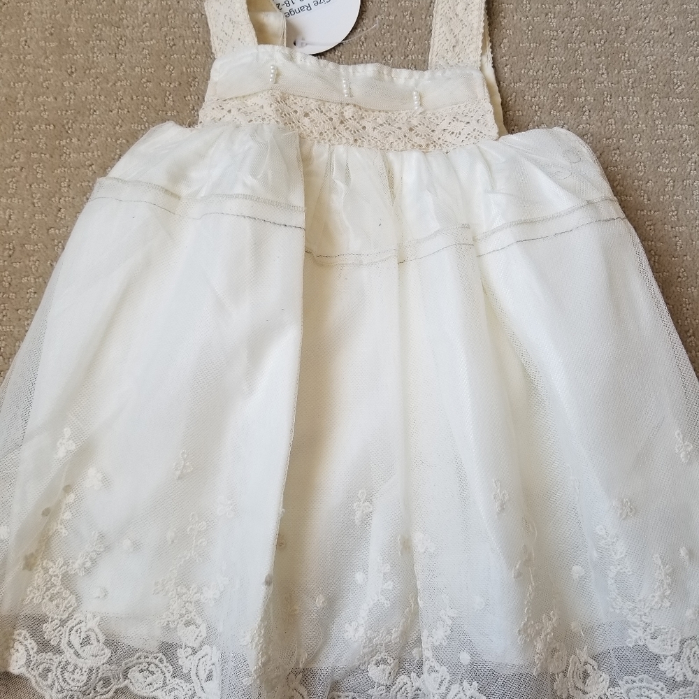 Nwt Fouger Tulle & Lace Ivory Dress 9m